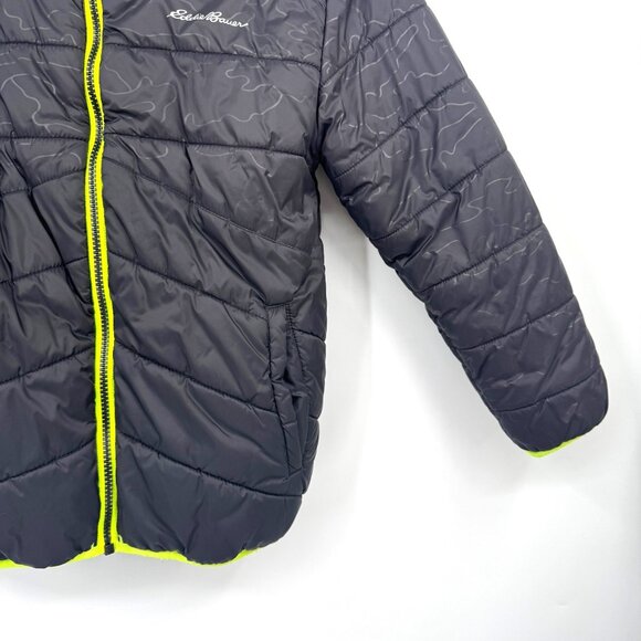 Eddie Bauer Deer Harbor Reversible Hooded Midweight Jacket boys size medium 10 - Picture 4 of 11